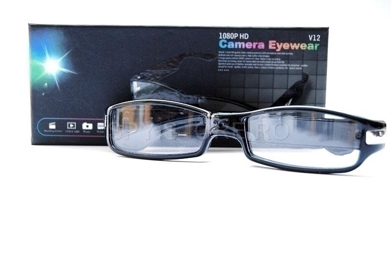 Camera HD camuflata in ochelari cu lentila transparenta